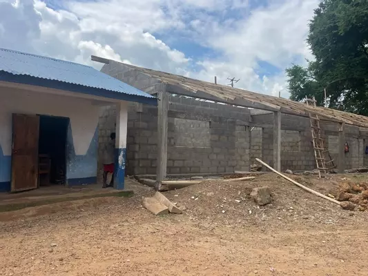 Work in progress on the new building.